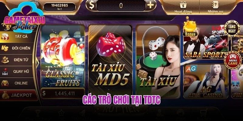 Các trò chơi tại TDTC